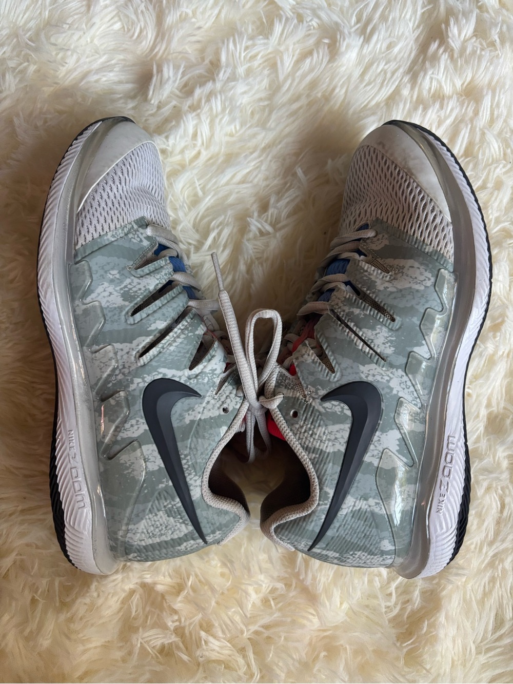 Nike Court Zoom Vapor X Tennis Shoes Women’s Size 8 Gray Blue Pink AA8027